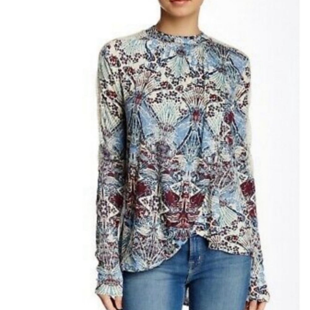 Free People Nouveau New World Tulip Hem Blouse Size Small